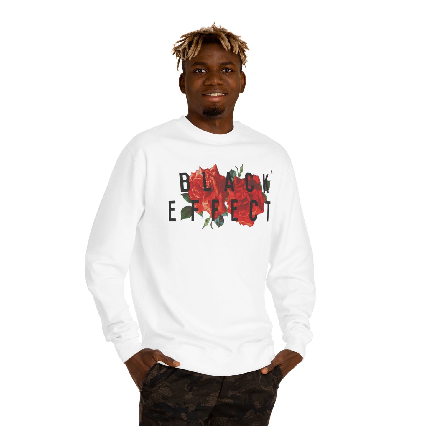 Rose Effect Unisex Crew Neck Sweatshirt