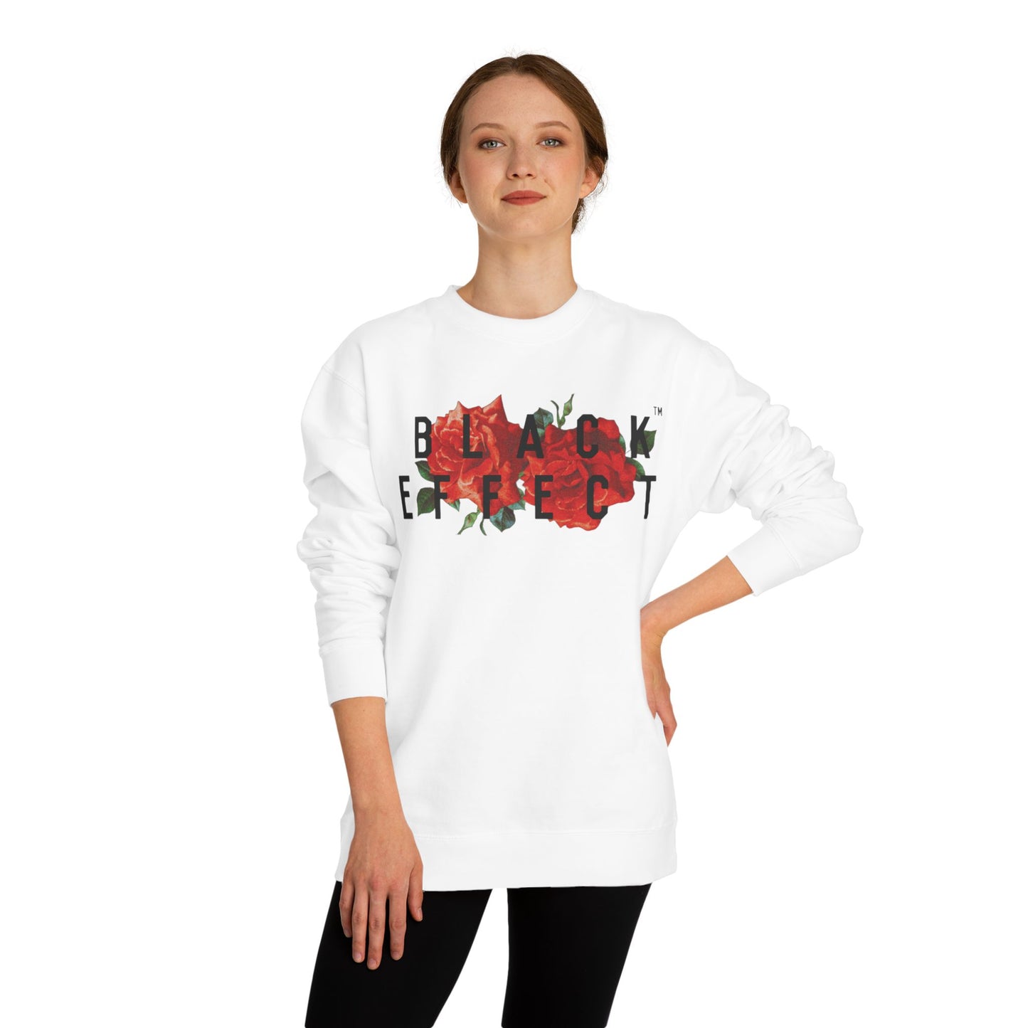 Rose Effect Unisex Crew Neck Sweatshirt